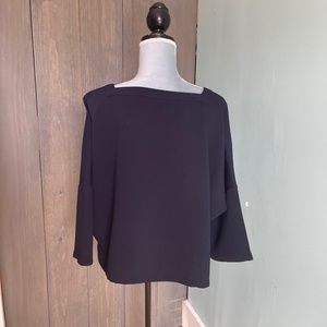 Club Monaco Navy Square neck Dolman Top S